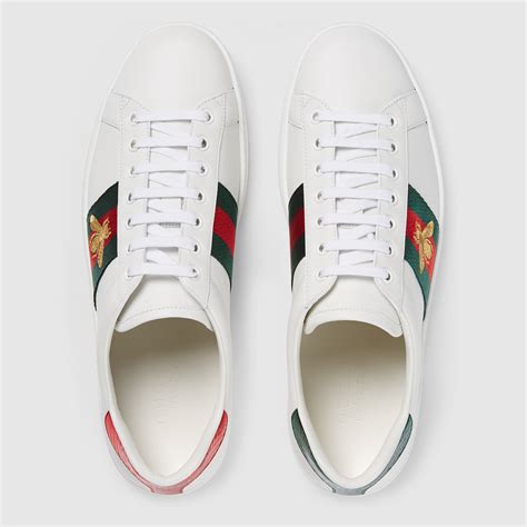 men's ace embroidered sneaker gucci|Gucci ace embellished leather sneakers.